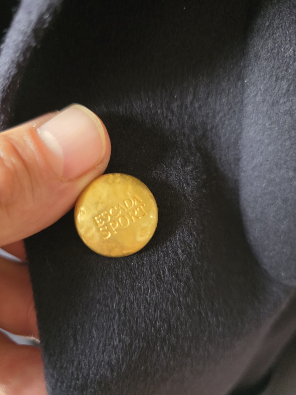 Escada Sport Black Virgin Wool Gold Button Blazer Jacket Size 36 Made In Germany - Picture 2 of 11